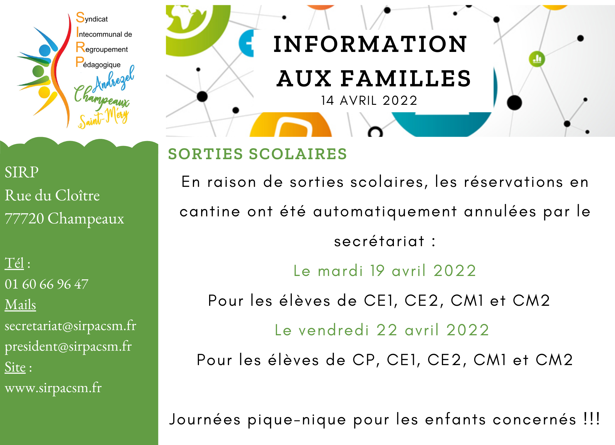 Information du 14 avril 2022