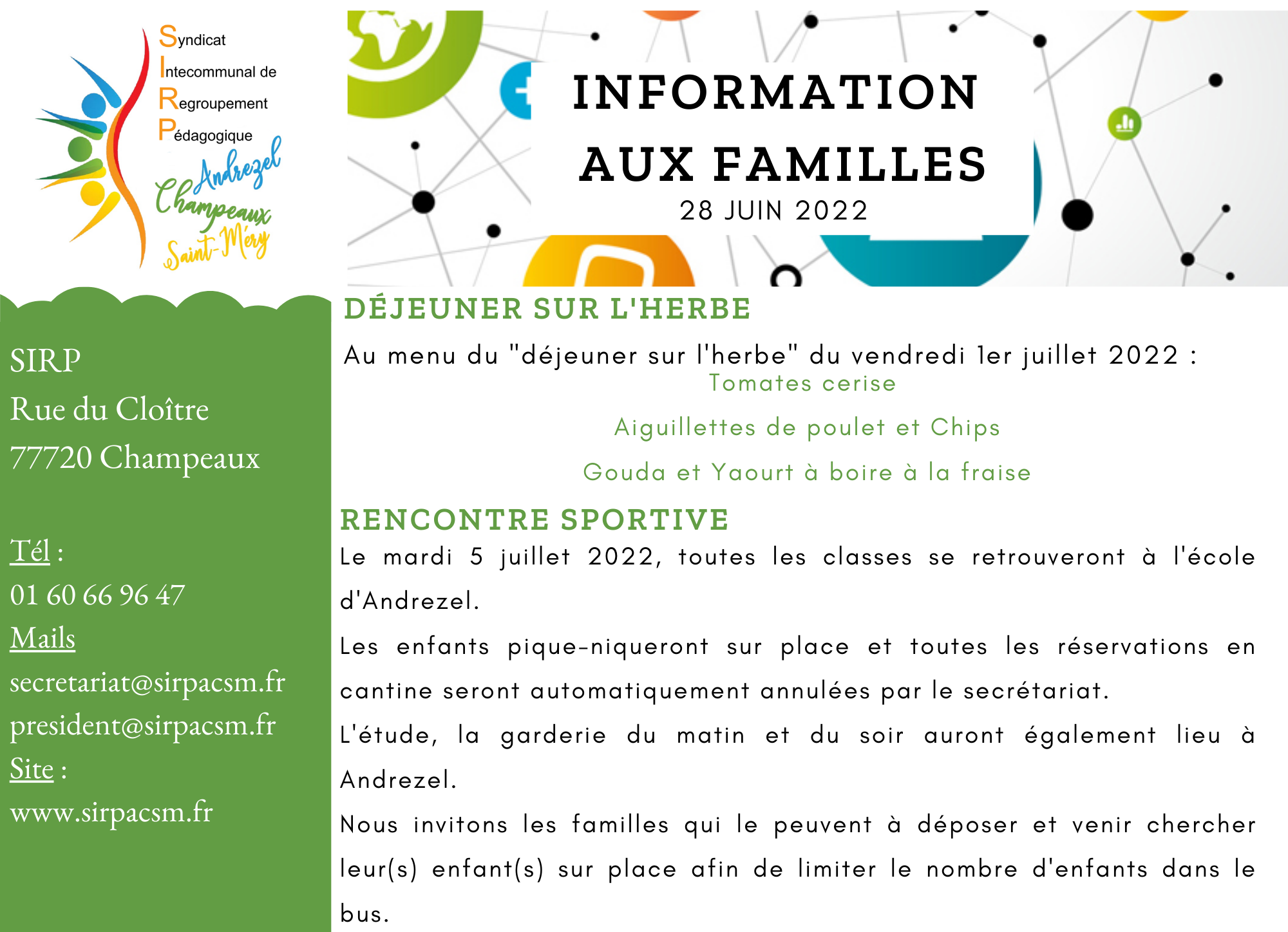 Information du 28 juin 2022