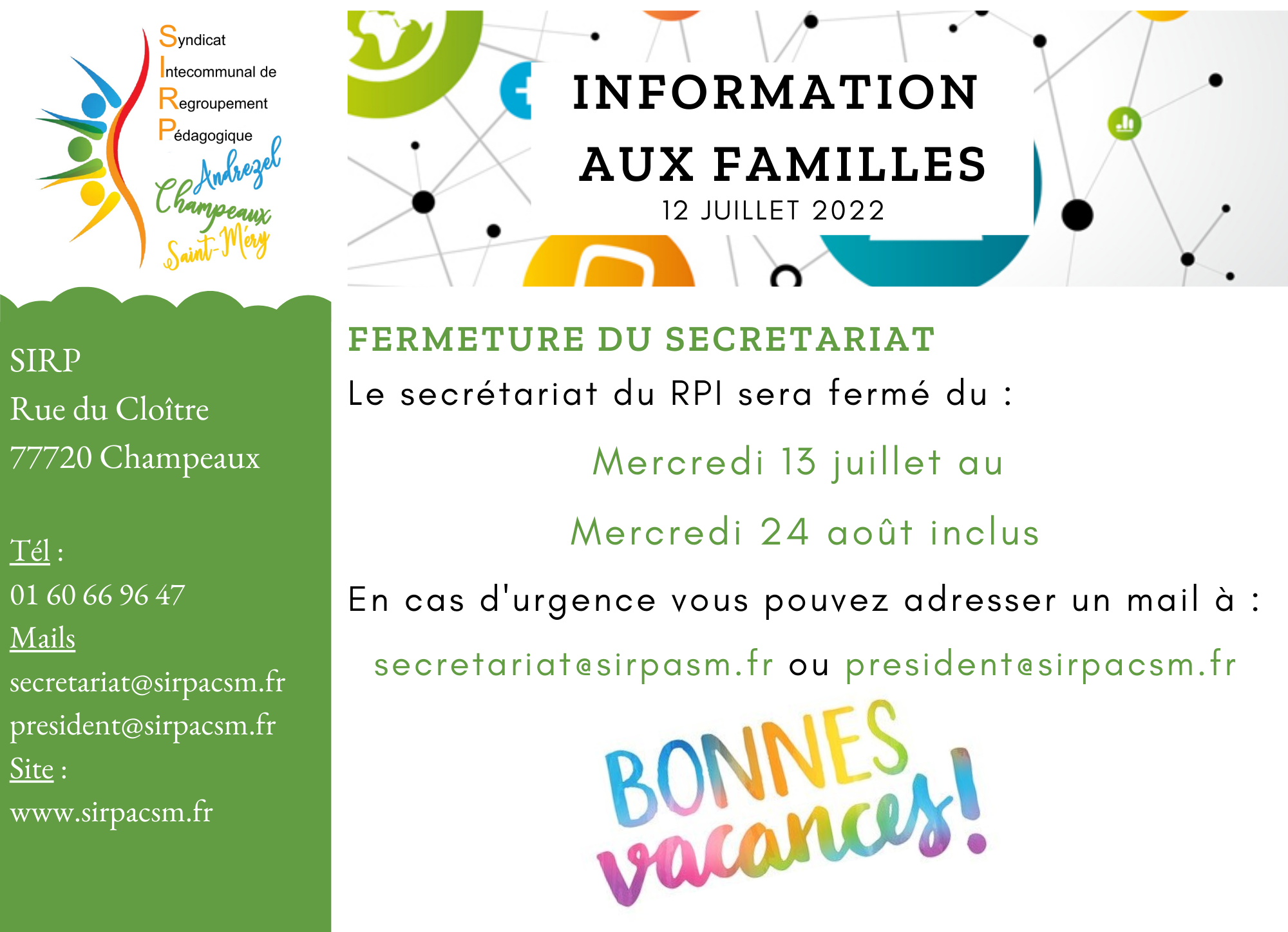 Information du 12 juillet 2022