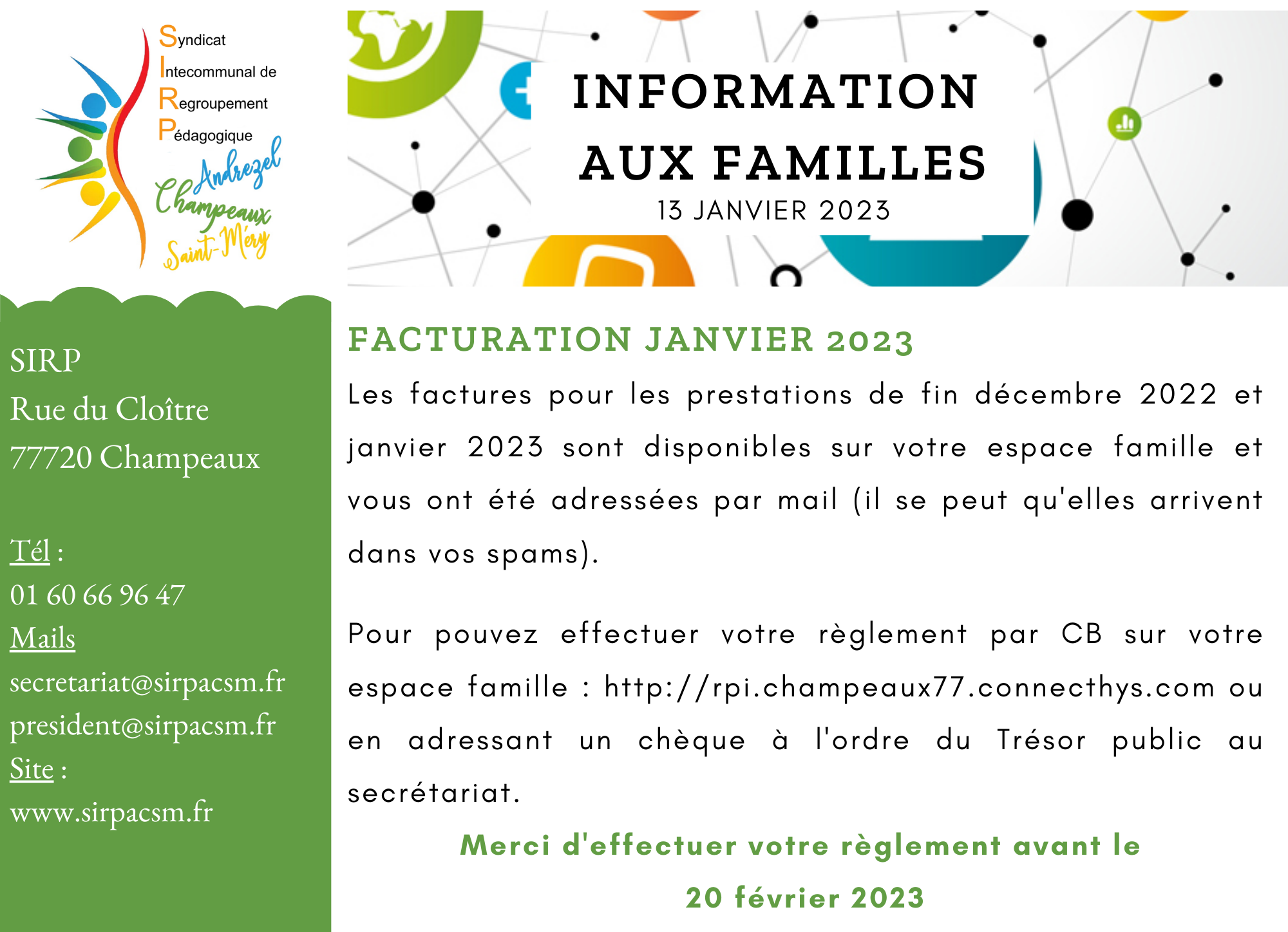 Information du 2 février 2023