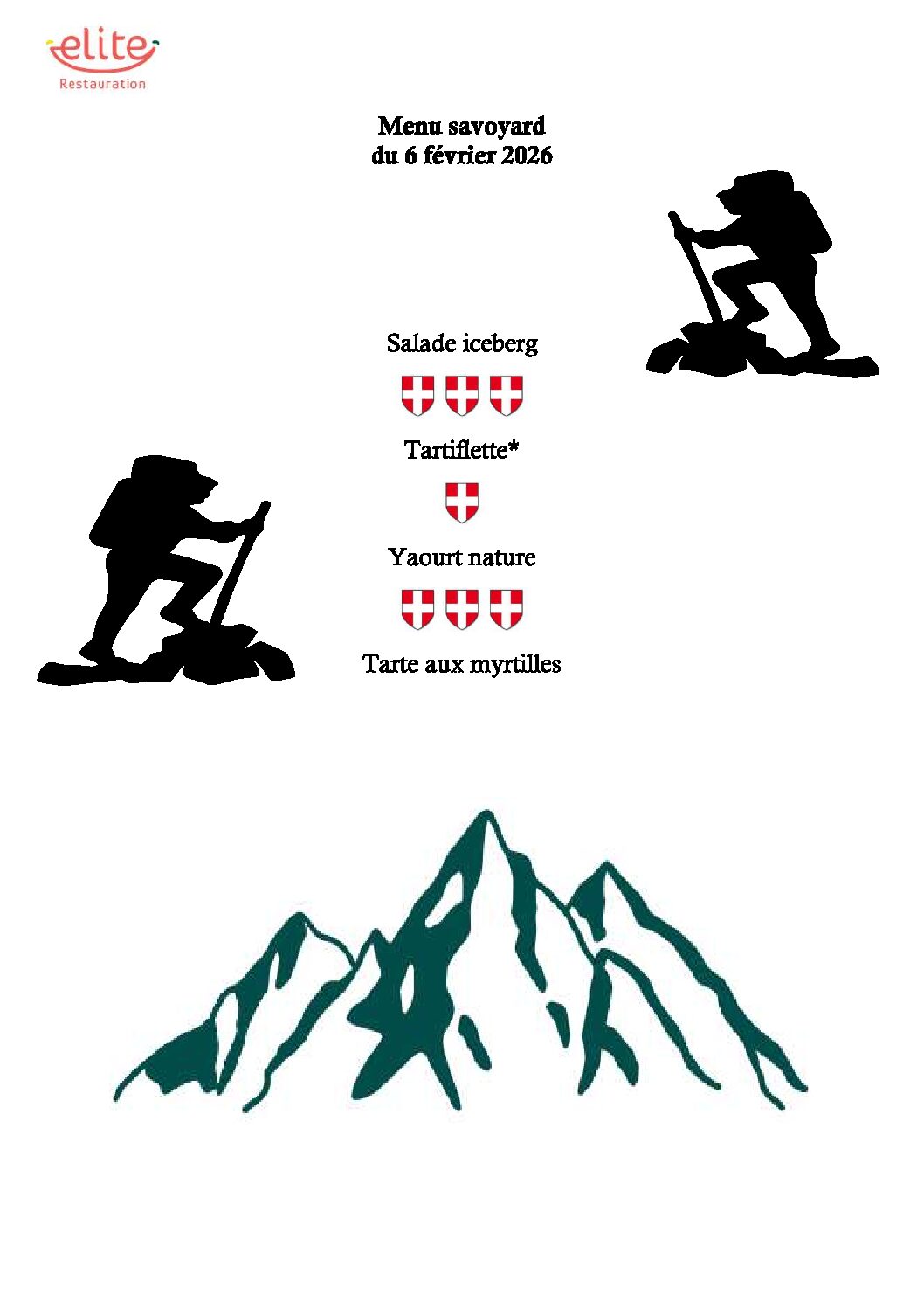 Menu Savoyard 6 février