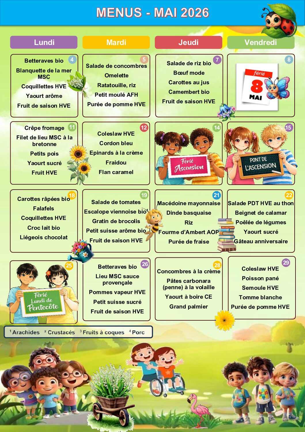 Menu mai 2026